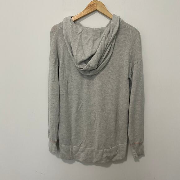 Market & Spruce Gray Knit Hoodie Sweatshirt Size Medium - Picture 5 of 5
